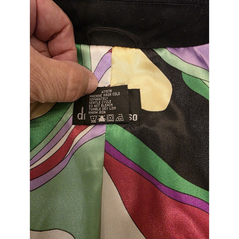 Dennis by Dennis Basso Black Women's Coat, with Matching Scarf. Size L - Picture 5 of 8